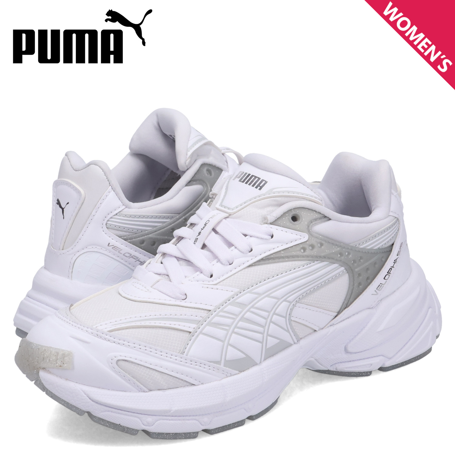 PUMA プーマ スニーカー ベロファシス ジェリーグリッター ウィメンズ レディース VELOPHASIS JELLY GLITTER WNS ホワイト 397297-02 puma-397297-01_r.jpg