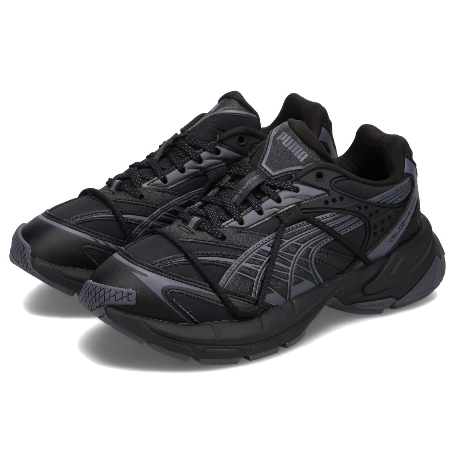 訳あり PUMAプーマ ボクサーシューズ レザー ブラック 24.5 PUMA 