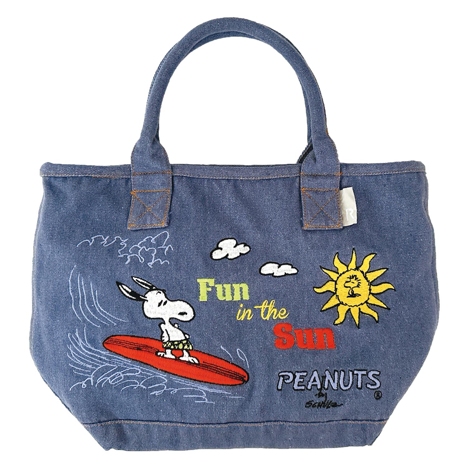 SNOOPY ROOTOTE マザーズバッグ 刺繍 ROOTOTE rootote ルートート PEANUTS デニム刺繍デリバッグ