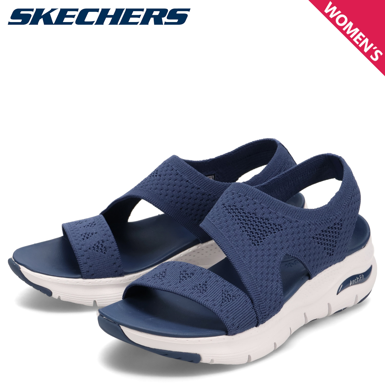 美品☆スケッチャーズ SKECHERS スポーツサンダル アーチフィット 22㌢ skc-119458-nvy_r.jpg