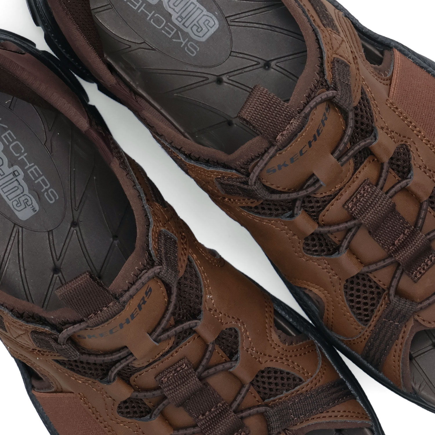 新品スケッチャーズ スリップインズ リボルテッドSS スポーツサンダル ブラウン SKECHERS スケッチャーズ スリップインズ リボルテッド SS