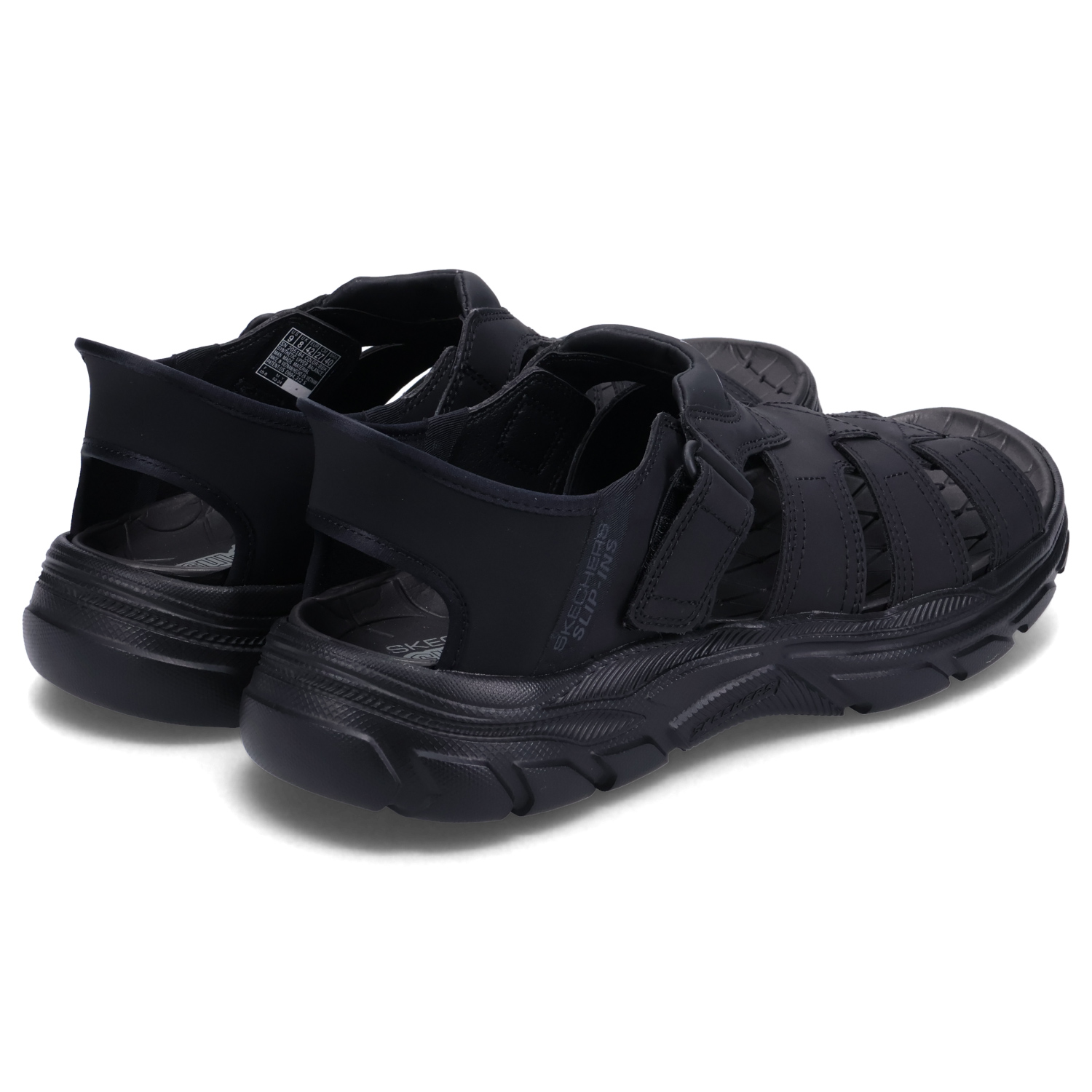 SKECHERS Slip-Ins ブラック スポーツサンダル SKECHERS スケッチャーズ サンダル レディース スポーツサンダル