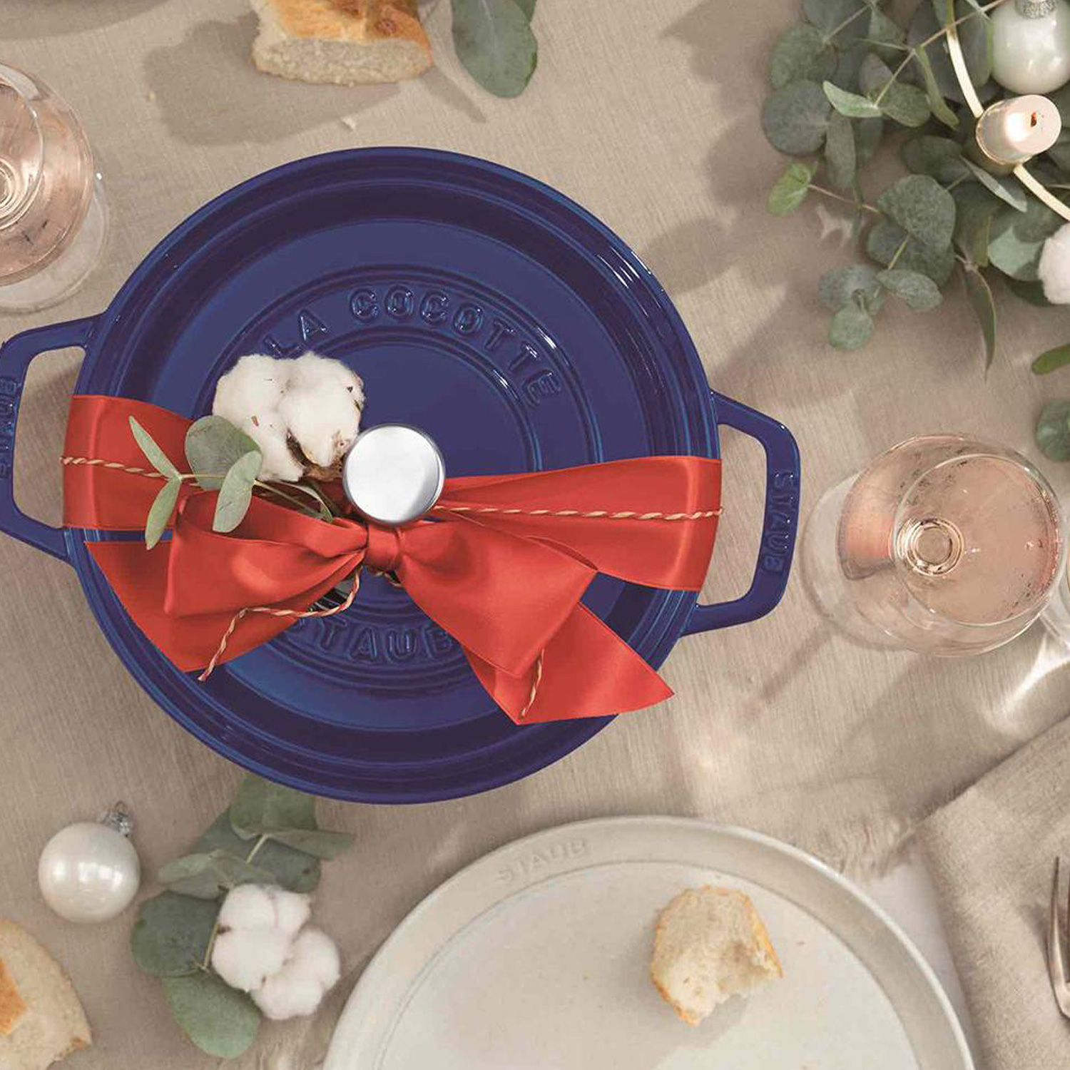 ストウブ鍋 ピコ・ココット ラウンド ロイヤルブルー ストウブ 24cm