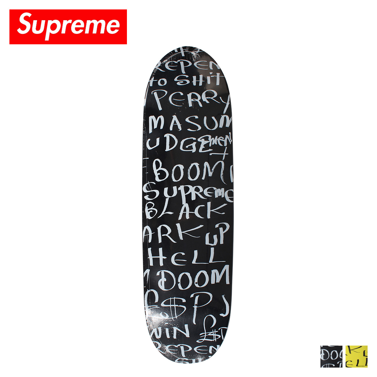 シュプリーム Supreme スケボー デッキ スケートボード Lee Scratch Perry コラボ BLACK ARK CRUISER  SKATEBOARD ブラック イエロー 黒