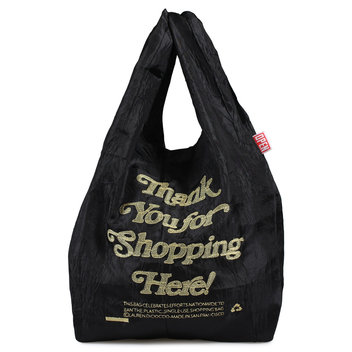 エコバッグ トートバッグ ショッピング レジ レディース メンズ 折りたたみ コンパクト ナイロン THANK YOU TOTE BAG