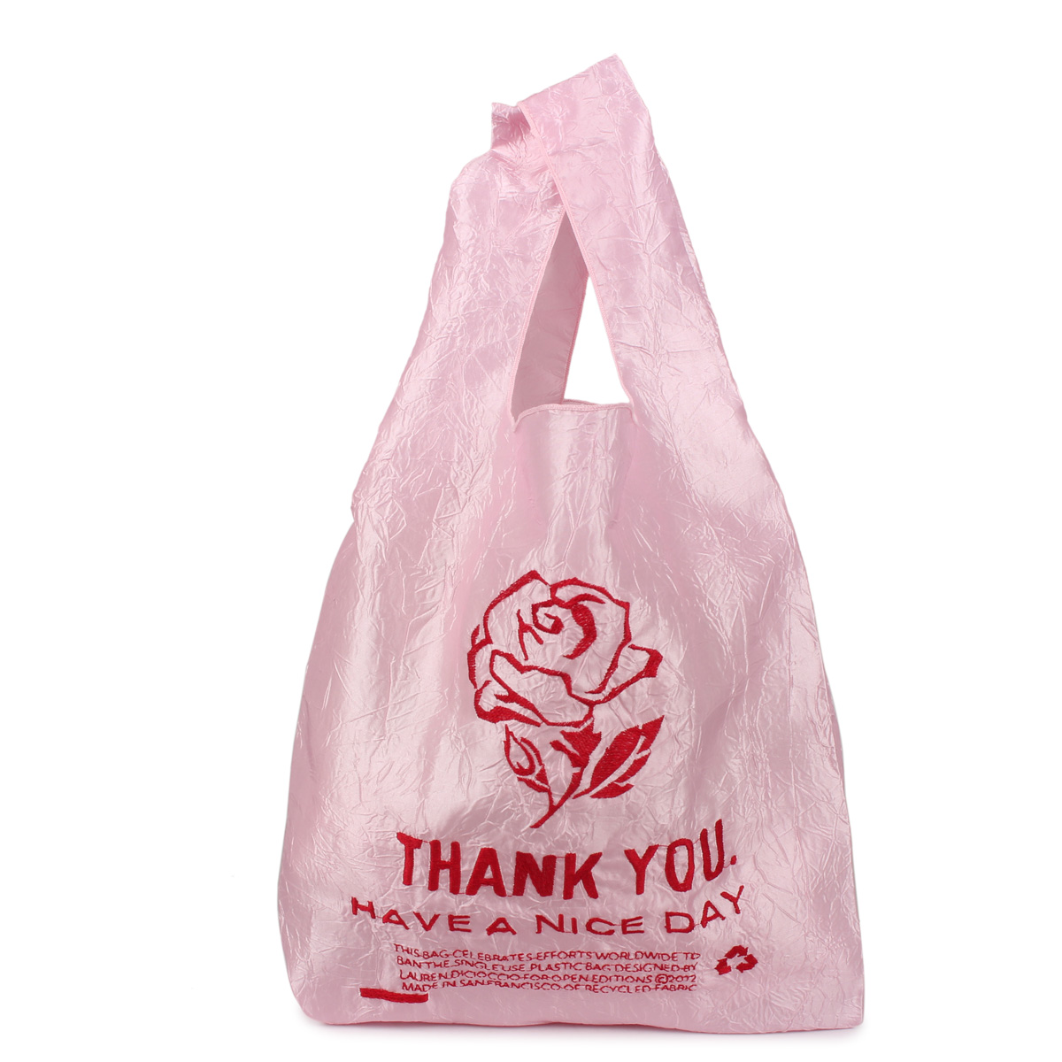 エコバッグ トートバッグ ショッピング レジ レディース メンズ 折りたたみ コンパクト ナイロン THANK YOU TOTE BAG