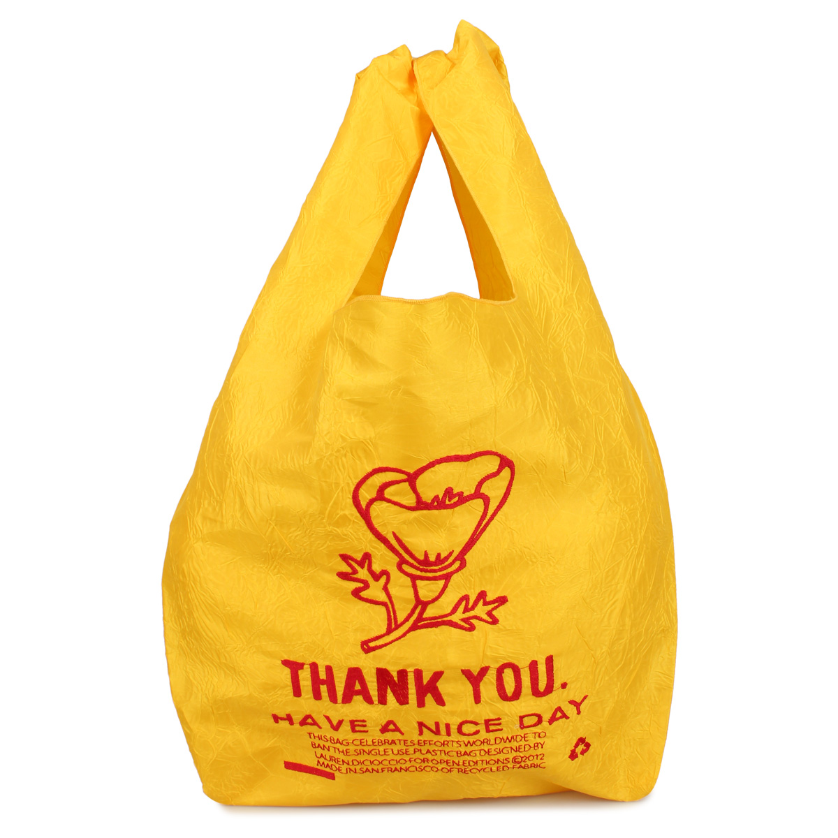 エコバッグ トートバッグ ショッピング レジ レディース メンズ 折りたたみ コンパクト ナイロン THANK YOU TOTE BAG