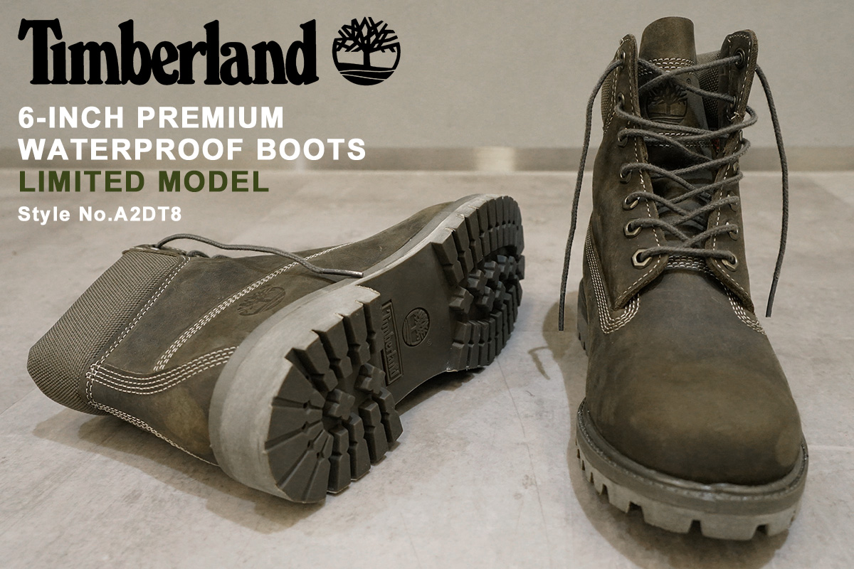 Timberland プレミアム Waterproof ブーツ オリーブ Junior Timberland® Waterproof Boots - Black/Dark Green