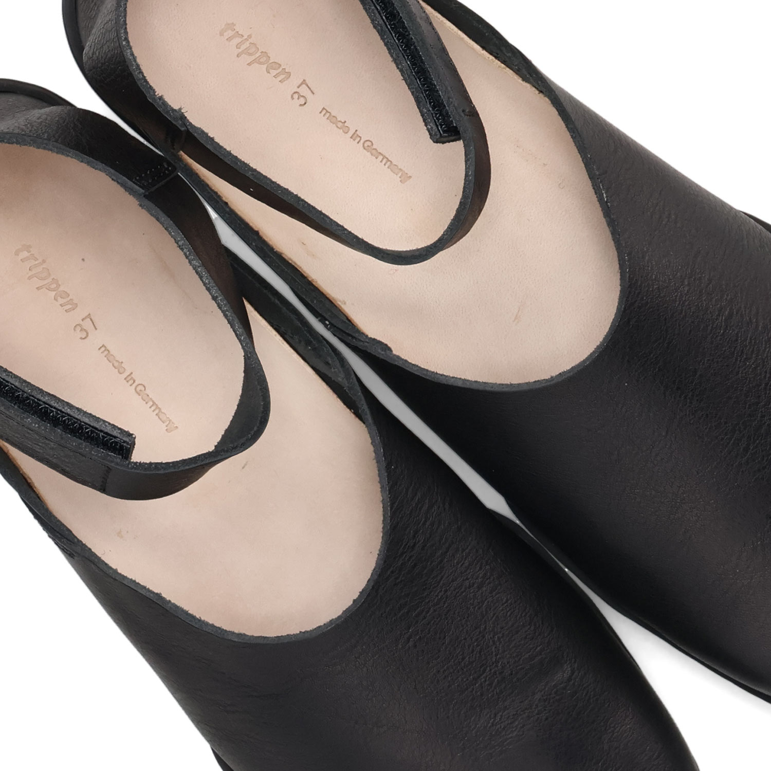 トリッペン 36 Pan パン アンクルストラップ ベルクロ レザー ブラック trippen（トリッペン） ストラップシューズ アンクル レザー パン