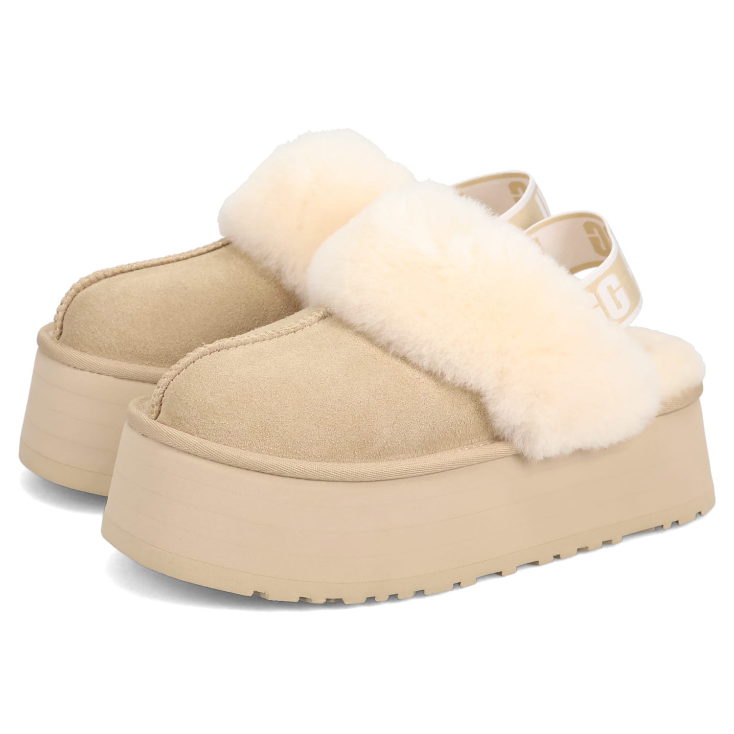 UGG（アグ） サンダル ファー ファンケット レディース 厚底 FUNKETTE