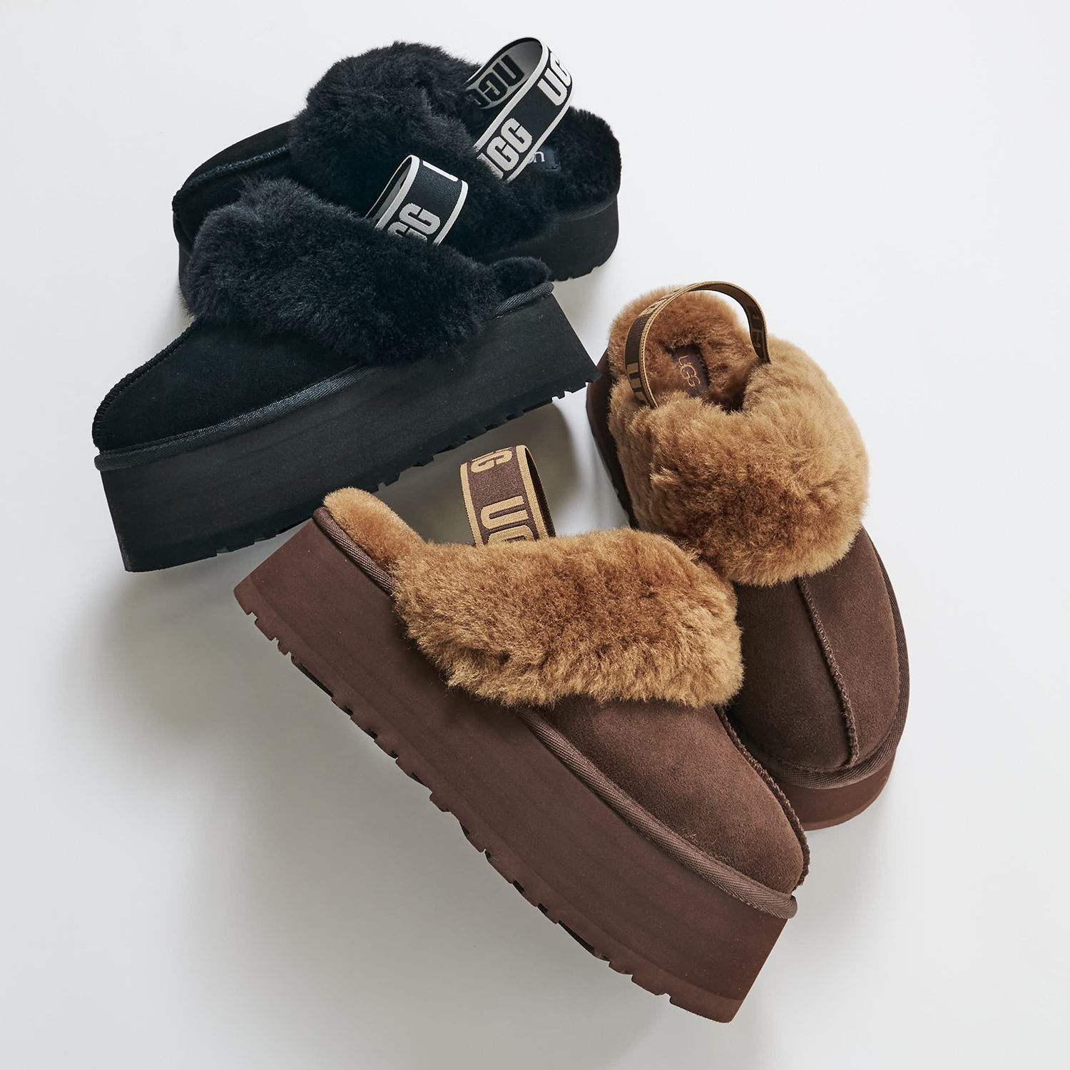 UGG ファンケット　ブラック　24㎝ UGG（アグ） サンダル キッズ ジュニア 子供 ファンケット UGG