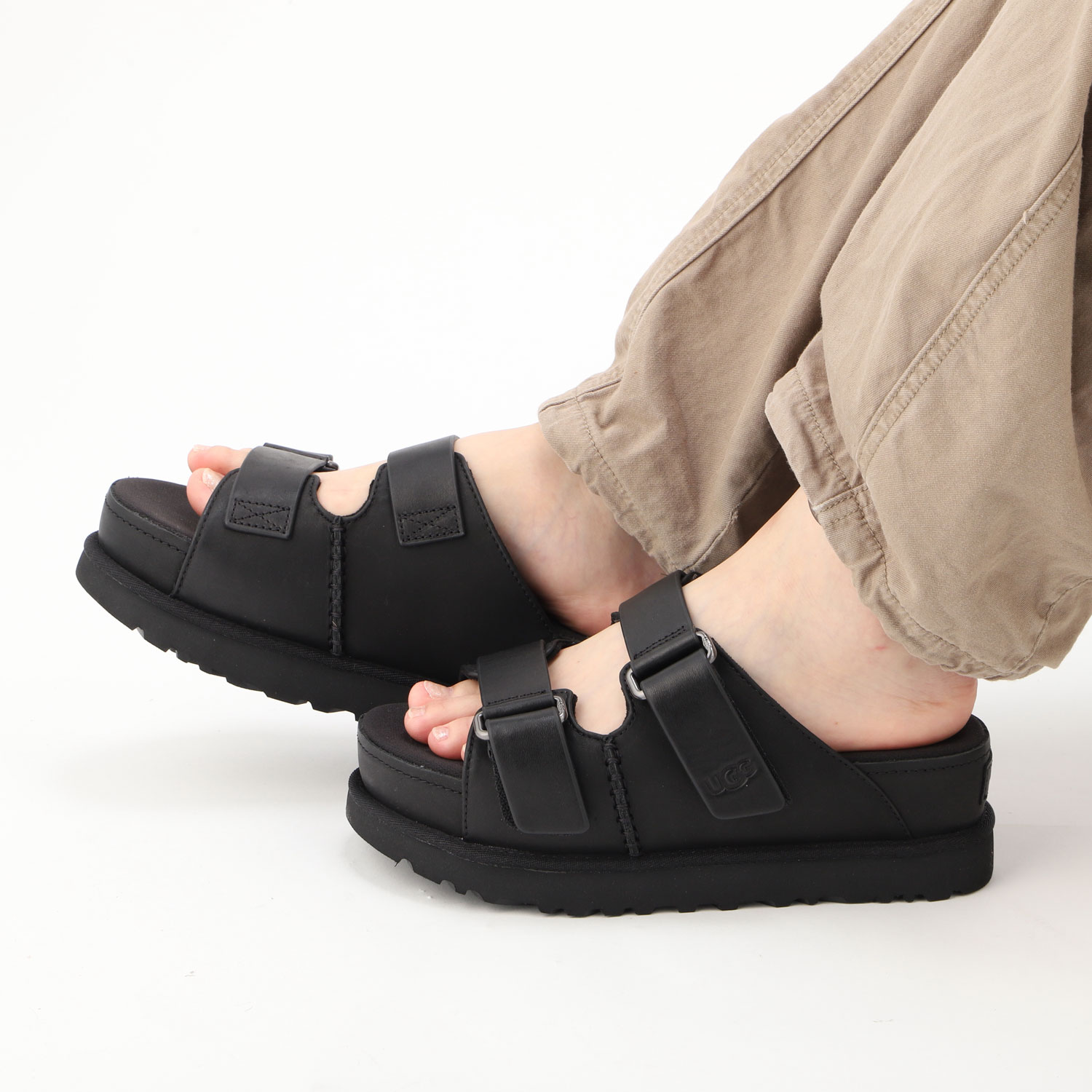 【UGG】W Goldenstar Hi スライド サンダル グリーン ロゴ 厚底 楽天市場】大きいサイズ アグ UGG スライドサンダル Goldenstar