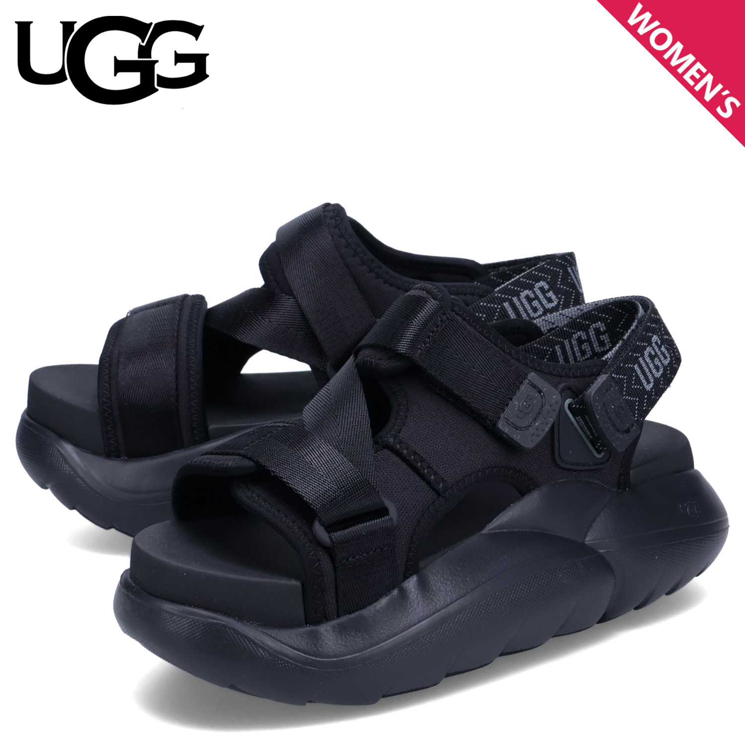 UGG アグ サンダル ストラップサンダル ラ アルト クロスストラップ レディース 厚底 LA ALTO CROSS STRAP ブラック 黒  1152688