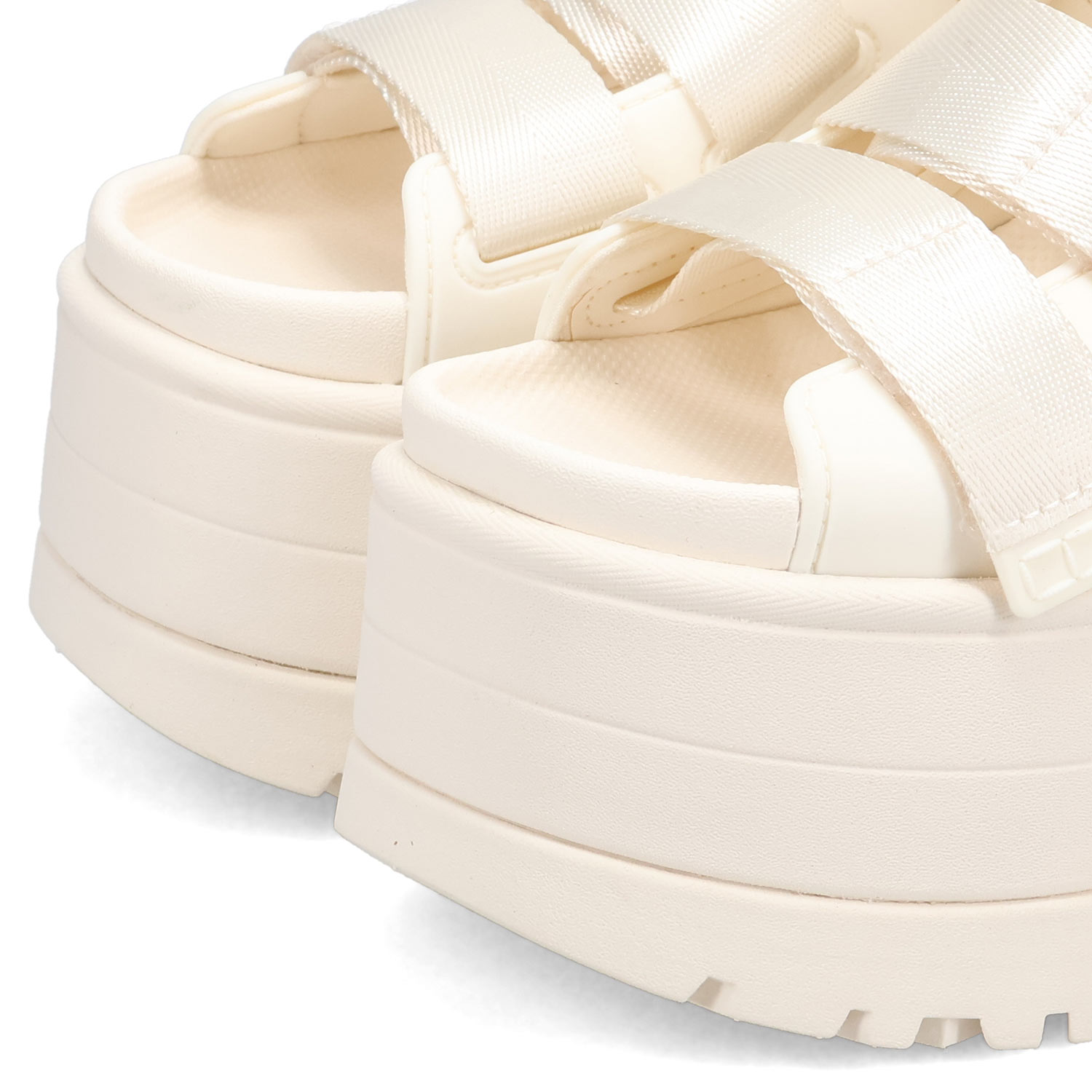UGG アグ 厚底サンダル レディース アイボリー ストラップ 38 UGG アグ ストラップサンダル ラ アルト ステッチ レディース