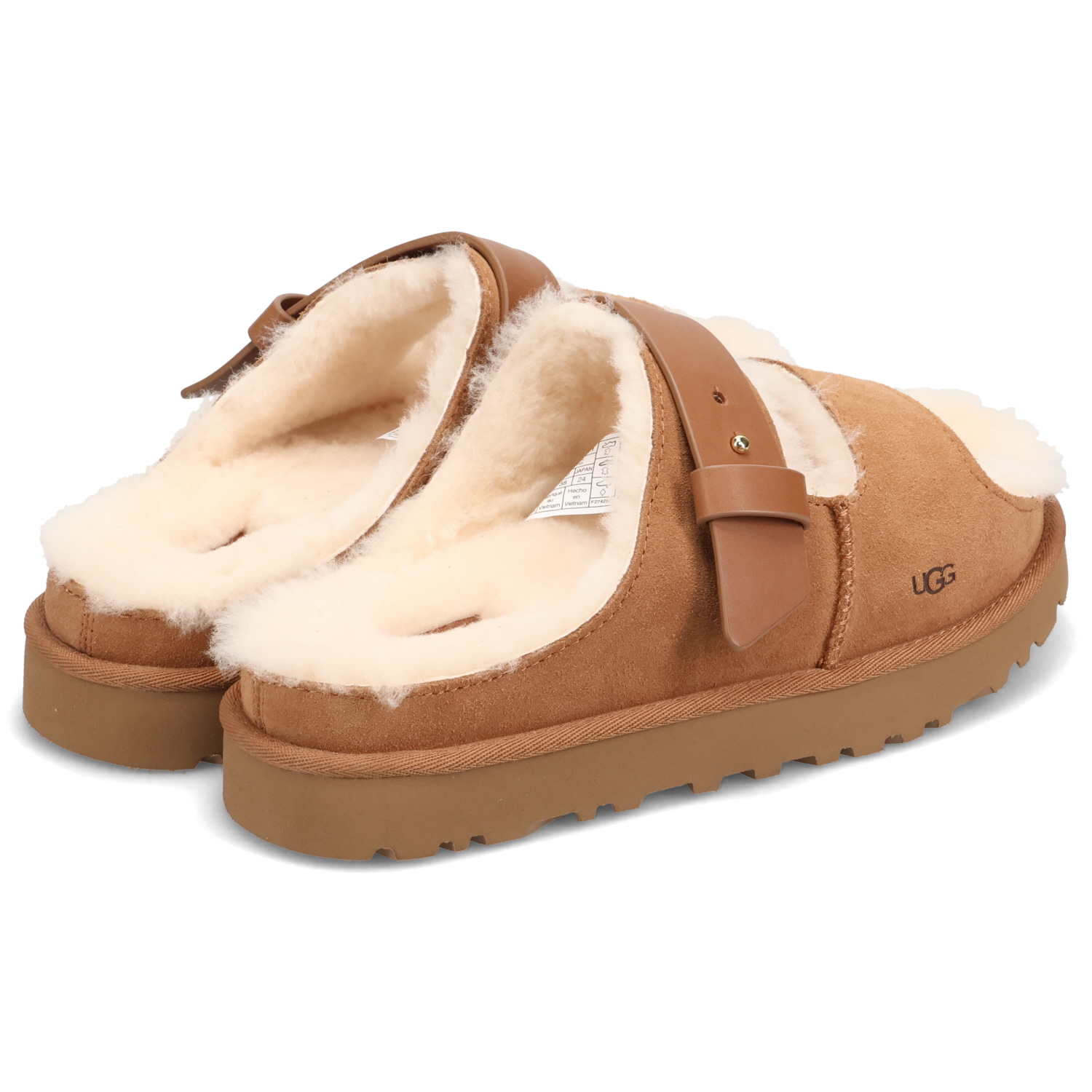 【希少】UGG アグ 厚底 サンダル 24cm リアルボア 緑　グリーン　ネオン UGG W MAXI GRAPHIC SLIDE EMERALD GREEN / BLACK 22FW-I（アグ