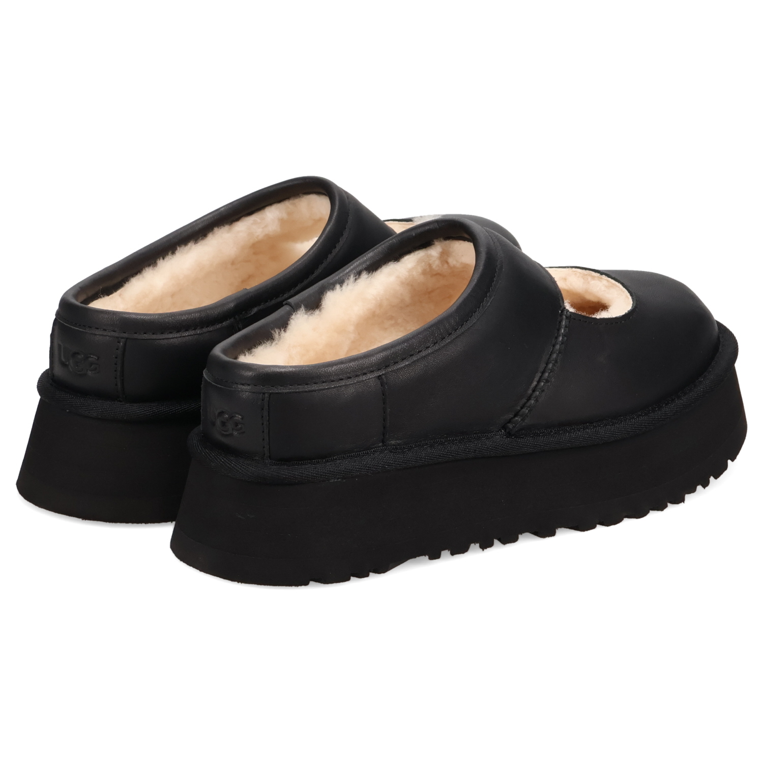 UGG（アグ） スリッポン プラットフォーム ビア メリー ジェーン LTHR