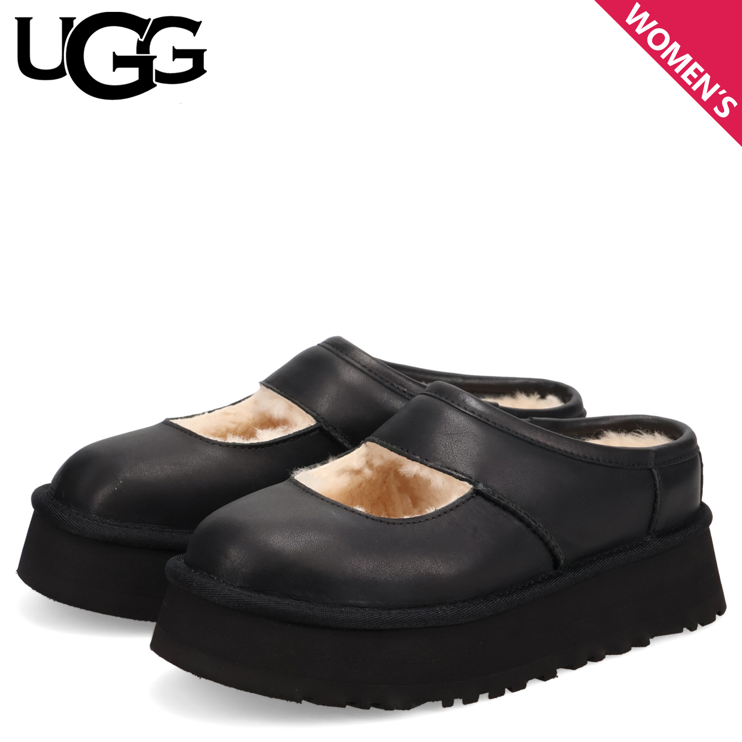 UGG アグ スリッポン プラットフォーム ビア メリー ジェーン LTHR