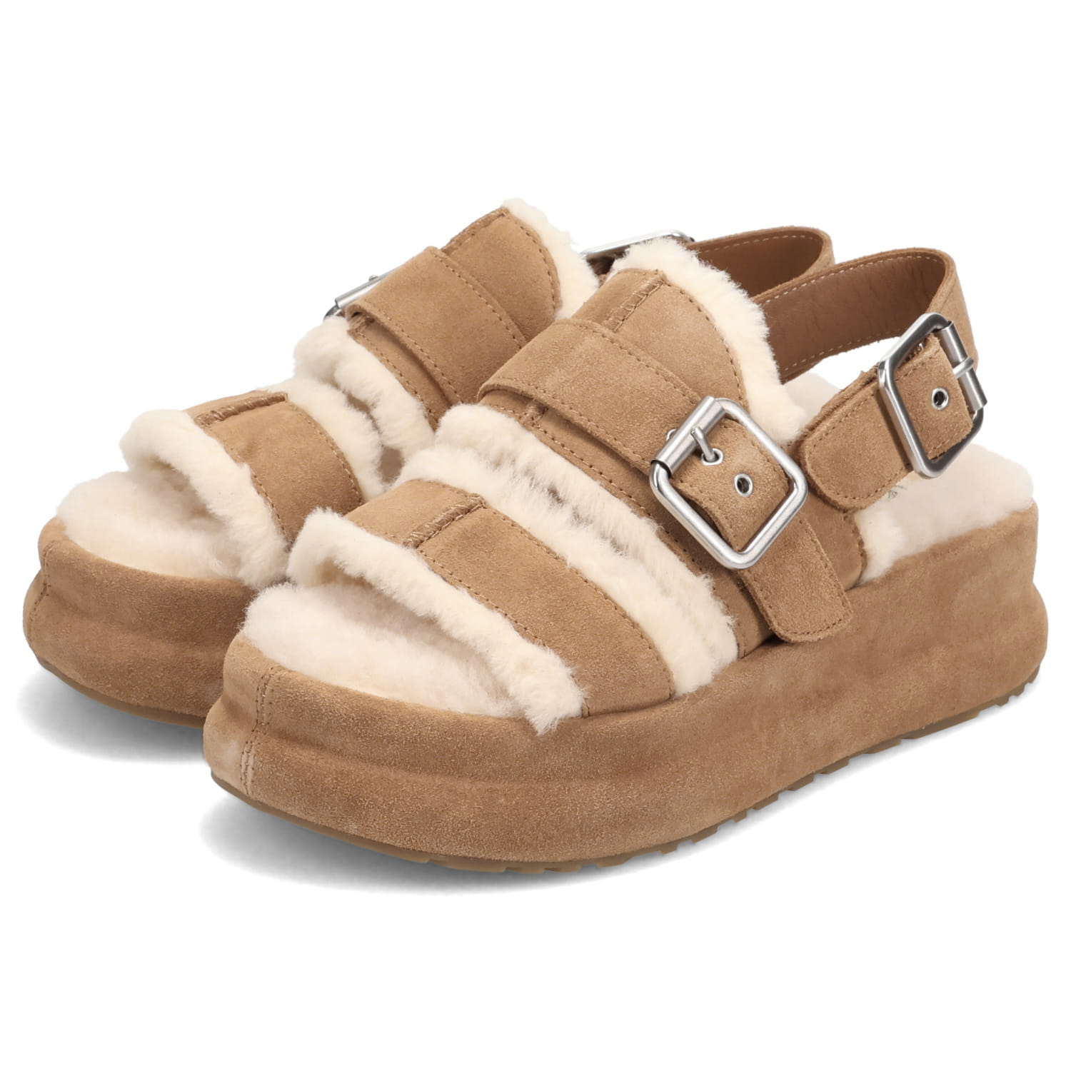 UGG (23,5)ストラップ サンダル UGG（アグ） サンダル ストラップサンダル エンラップ レディース 厚底
