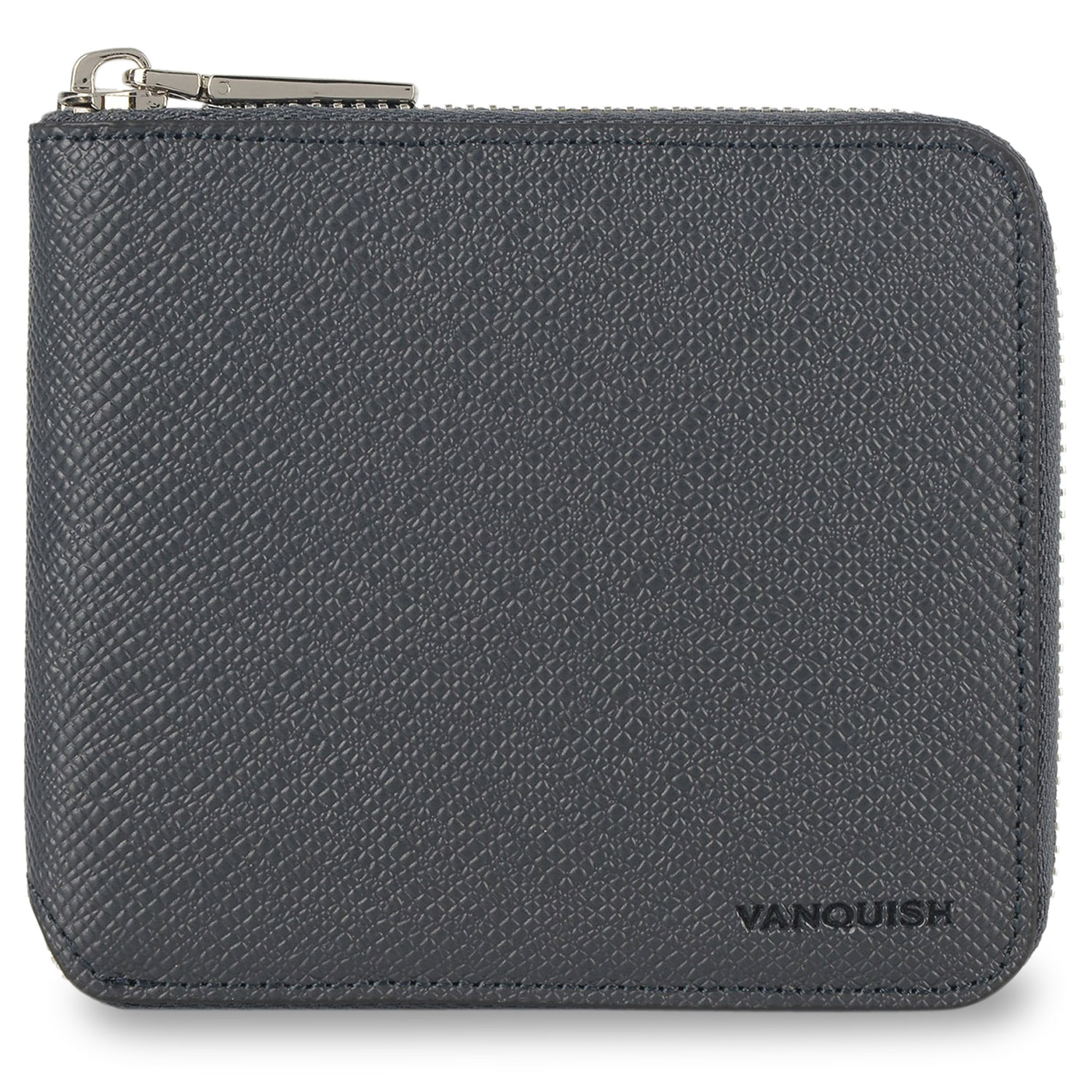 ヴァンキッシュ VANQUISH 二つ折り財布 メンズ ラウンドファスナー 本革 WALLET ブラック ネイビー ダーク グリーン 黒 VQM-43280｜sneak｜02