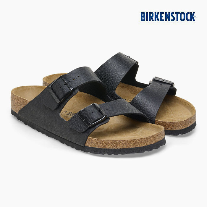 極美品！ビルケンシュトック アリゾナ ビルコフロー ビーガン ブラック 黒 40 BIRKENSTOCK ビルケンシュトック サンダル メンズ 男性用