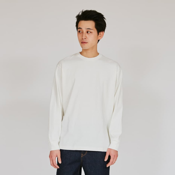 Hanes（ヘインズ） 開封後返品交換不可 シロ 長袖Tシャツ HANES SHIRO