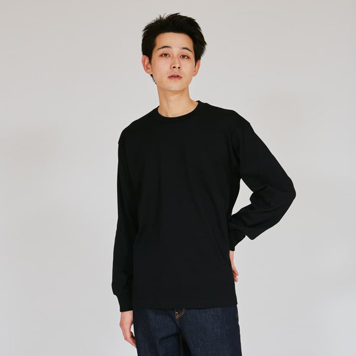 Hanes（ヘインズ） 開封後返品交換不可 クロ 長袖Tシャツ HANES SHIRO 