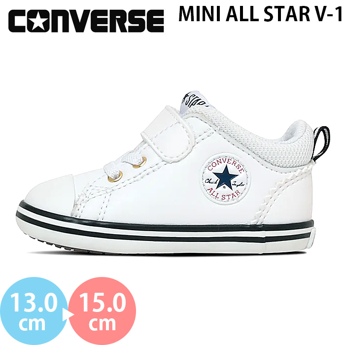 Ro[X ~j I[X^[ V-1 CONVERSE MINI ALL STAR V-1 xr[ LbY t@[XgV[Y Xj[J[ Ԃ ̎q j̎q qC ^C 2025H~