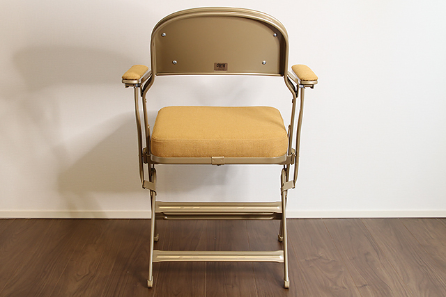 CLARIN FOLDING CHAIR FULL CUSHION WITH ARM 「Made in U.S.A」 AMBER