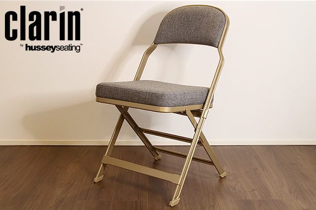 CLARIN FOLDING CHAIR FULL CUSHION 「Made in U.S.A」 GREY HEATHER