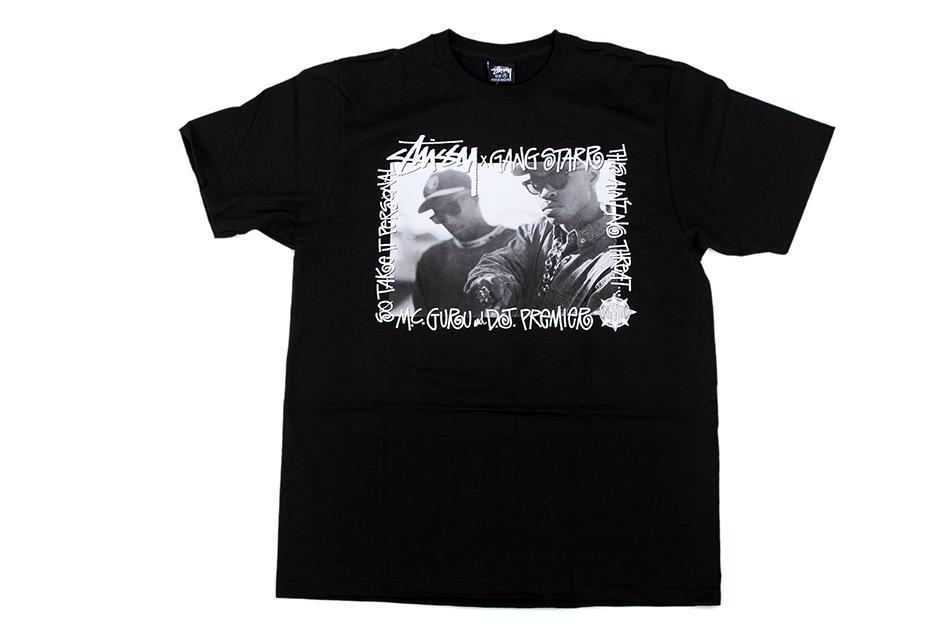 STUSSY x Gang Starr 「Take It Personal」TEE BLACK ステューシー ギャングスター コラボ T-SHIRT  Tシャツ ブラック S/S 半袖