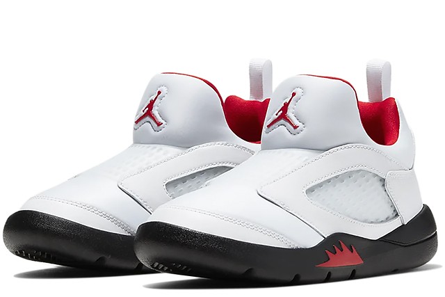 NIKE JORDAN 5 RETRO LITTLE FLEX PS CK1227-100 WHITE/UNIVERSITY RED/BLACK  ナイキ エアジョーダン 5 レトロ フレックス キッズ スニーカー スリッポン