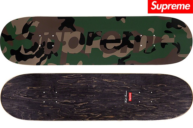 賞金女王・稲見萌寧 supreme Camo Logo Skateboard スケートボード