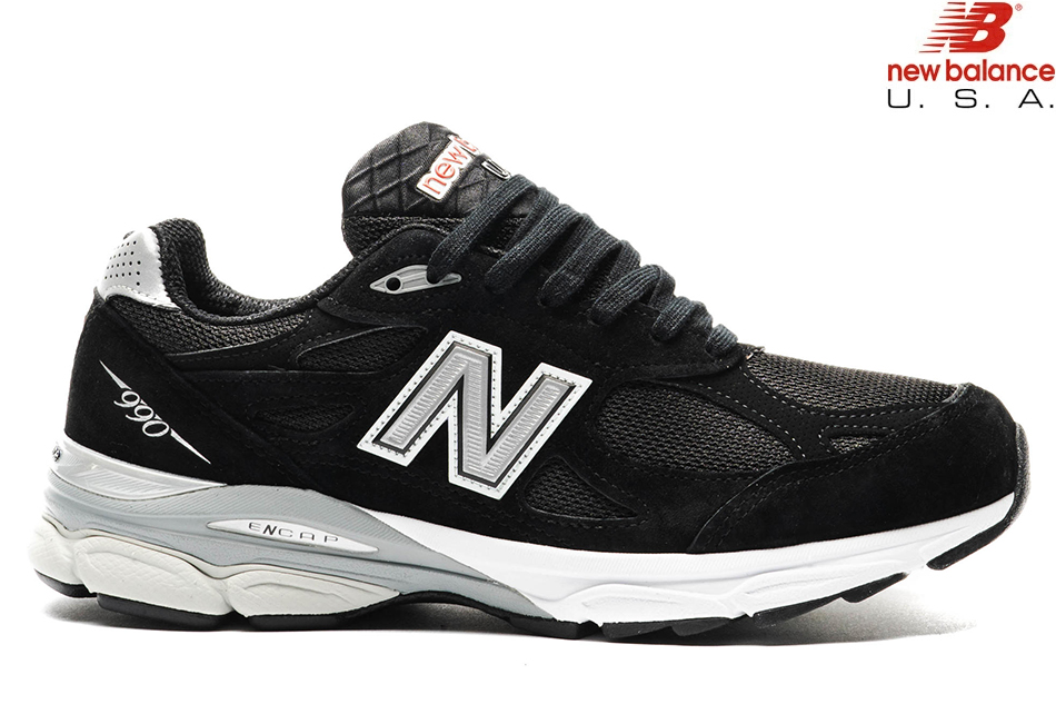 NEW BALANCE 990v3 M990BS3「Made in U.S.A」 BLACK Dワイズ ニューバランス ブラック USA メンズ  スニーカー 定番