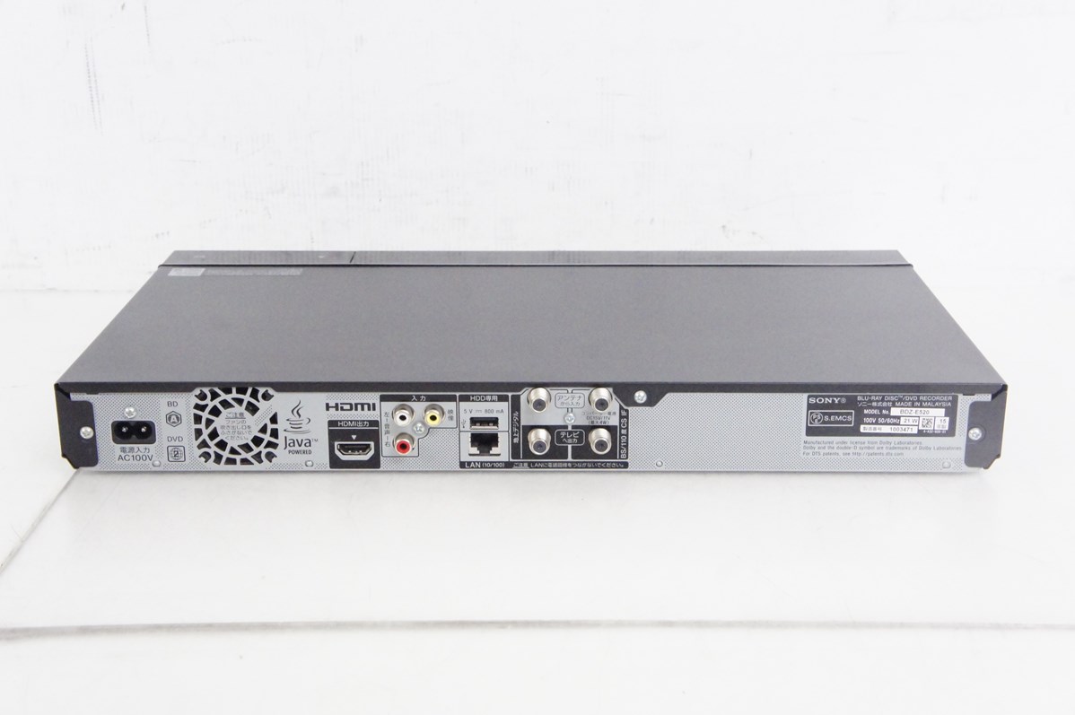 動作品 SONY ソニー　500GB ブルーレイレコーダー BDZ-E520 中古 SONYソニー ブルーレイレコーダー BDZ-E520 HDD500GB