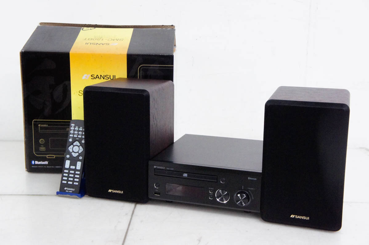【SANSUI】CDステレオシステム　SMC-150BT 中古 SANSUIサンスイ Bluetooth対応CDステレオシステム SMC-150BT CD