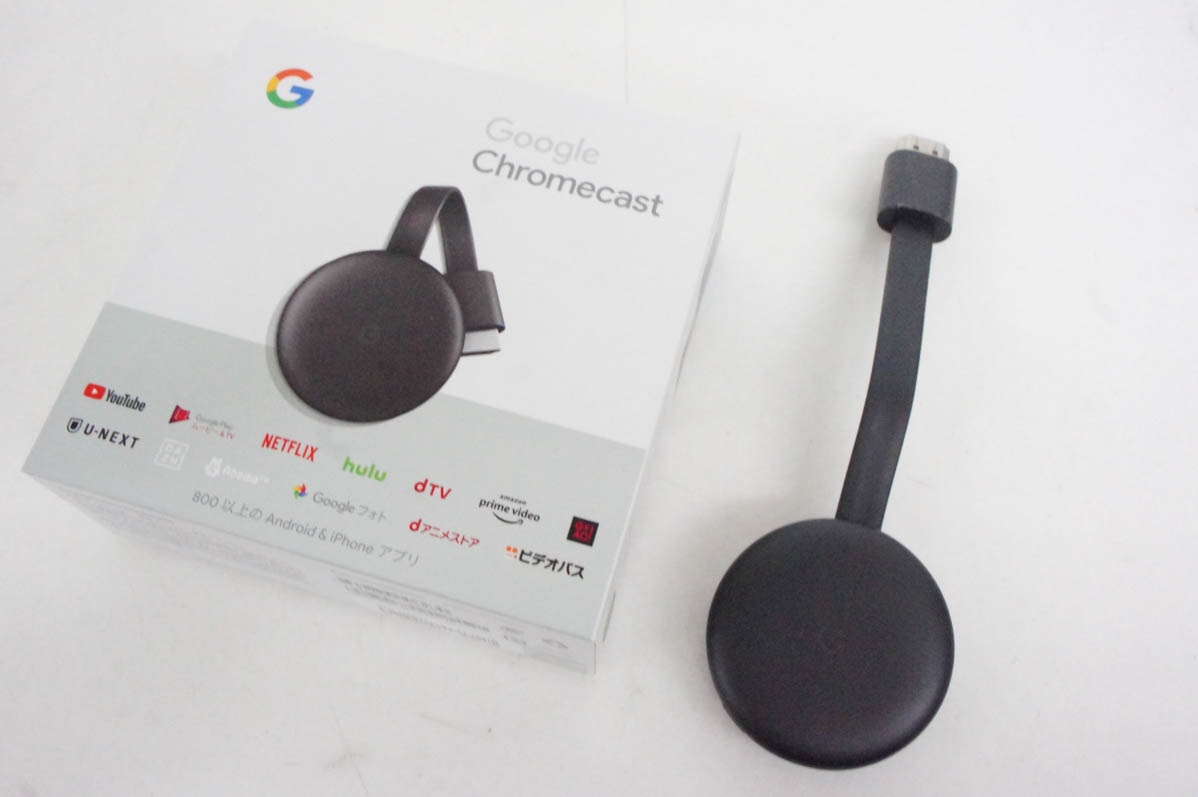 中古 Googleグーグル Chromecastクロームキャスト GA00439-JP チャコール 第3世代｜snet-shop