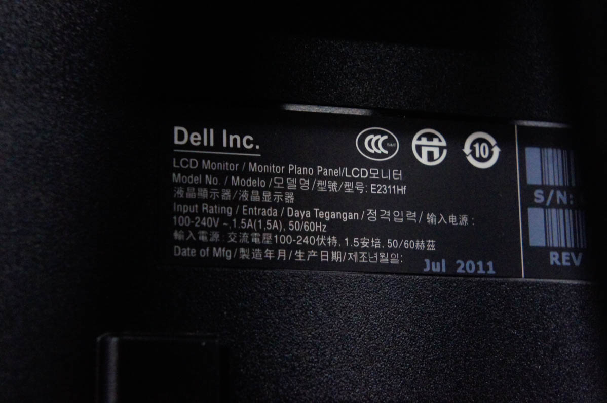 中古 DELL 23インチワイド液晶ディスプレイ E2311Hf LEDバック