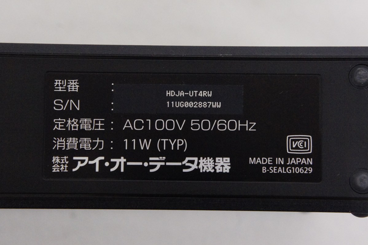 中古 I-O DATA USB-A接続外付けハードディスク HDJA-UT4RW 4TB : エス