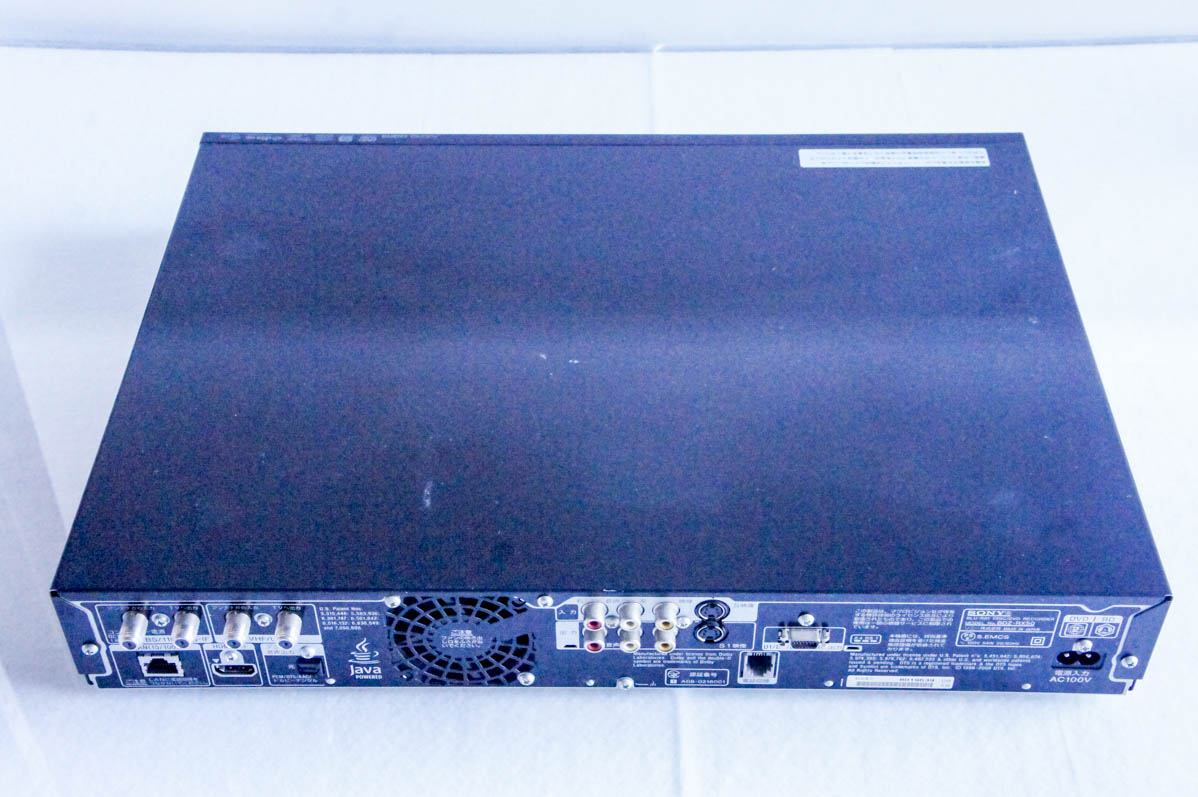 中古 SONYソニー ブルーレイディスク/DVDレコーダー Wチューナー