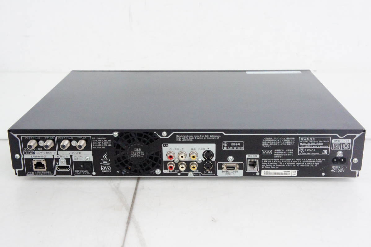 【美品】SONY BDZ-RS10　ブルーレイレコーダー HDD 320GB BDZ-RS10 主な仕様 | ブルーレイディスクレコーダー | ソニー
