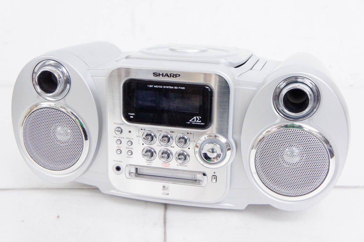 中古 SHARPシャープ 1ビットMD/CDシステム Auvi CD／MD／ラジオ MDLP
