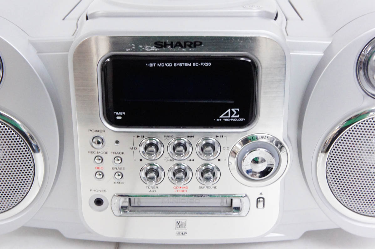 ジャンク品 SHARP 1ビットMD/CDシステム SD-FX20-G 【公式通販】