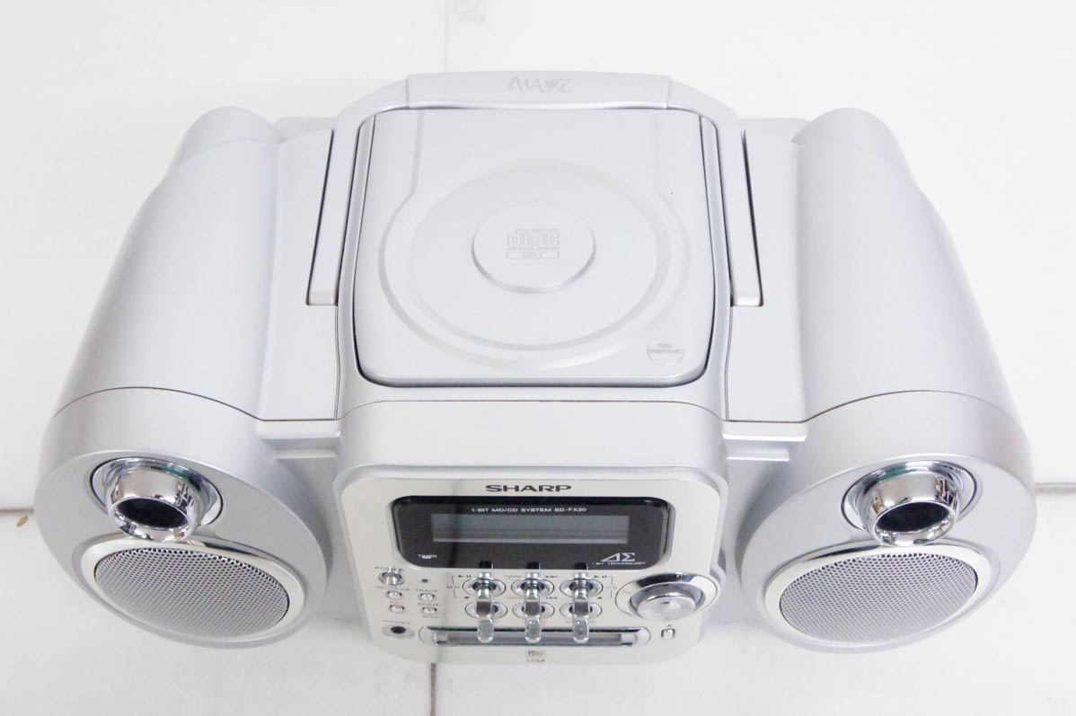 中古 SHARPシャープ 1ビットMD/CDシステム Auvi CD／MD／ラジオ MDLP