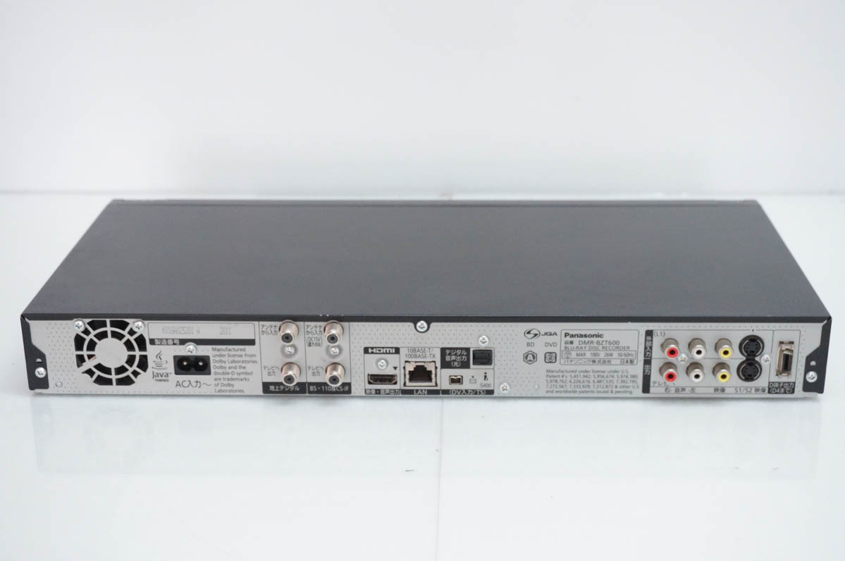 中古 Panasonicパナソニック ハイビジョンブルーレイディスクレコーダー DMR-BZT600 HDD500GB 3Dディスク対応の画像