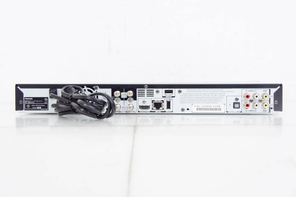 中古 東芝TOSHIBA ブルーレイレコーダー DBR-Z310 Wチューナー レグザ