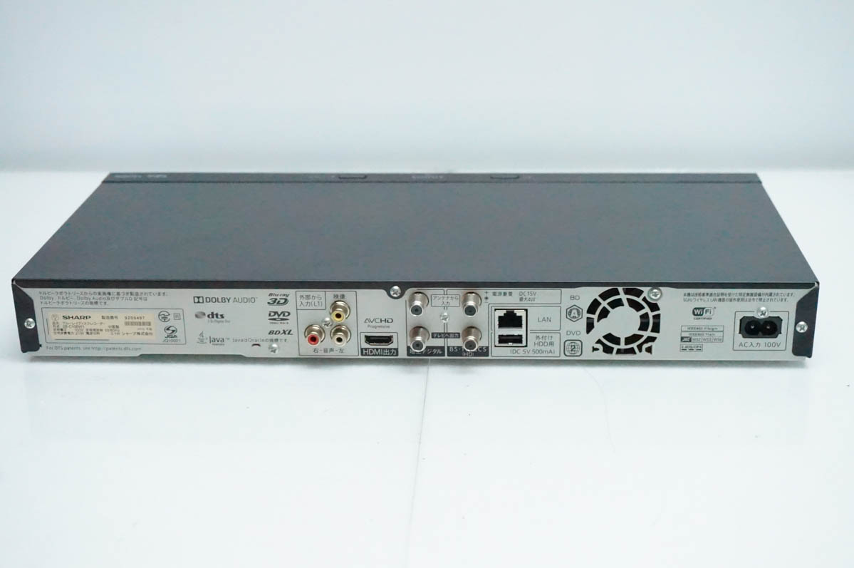 【中古】ＳＨＡＲＰブルーレイ（１ＴＢ・２番組同時録画）　２Ｂ－Ｃ１０ＢＷ１ 中古 SHARPシャープ BDレコーダー AQUOSアクオスブルーレイ 2B-C10BW1