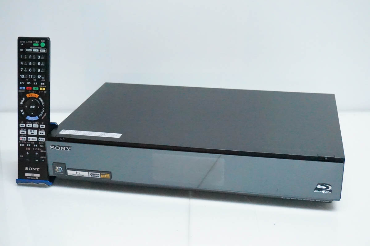 中古 SONYソニー ブルーレイレコーダー HDD1TB/Wチューナー ブルーレイ