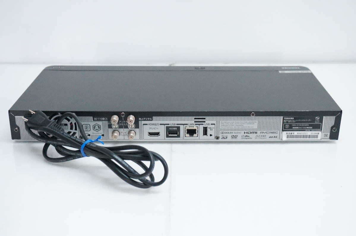 DBR-E1007(東芝)2018年製 TOSHIBA DBRE-E1007 ブルーレイレコーダー