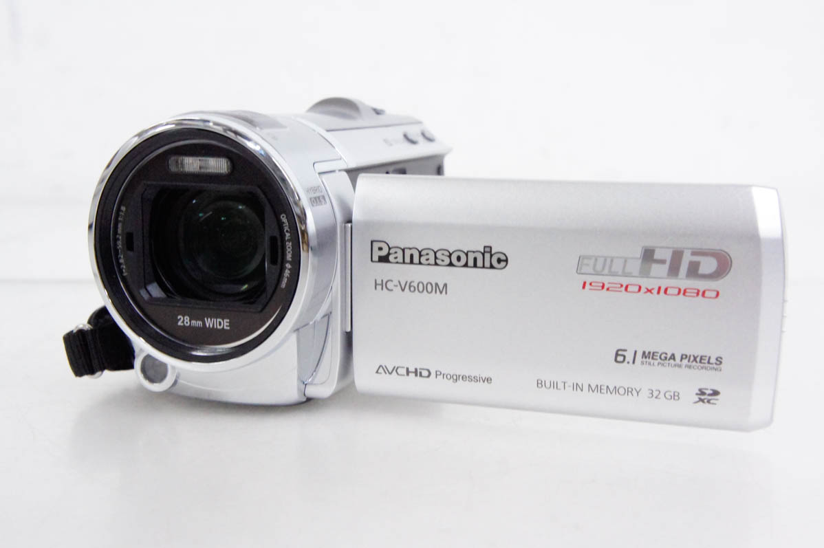 【中古品】Panasonic ビデオカメラ HC-V600M 中古 Panasonicパナソニック デジタルハイビジョンビデオカメラ