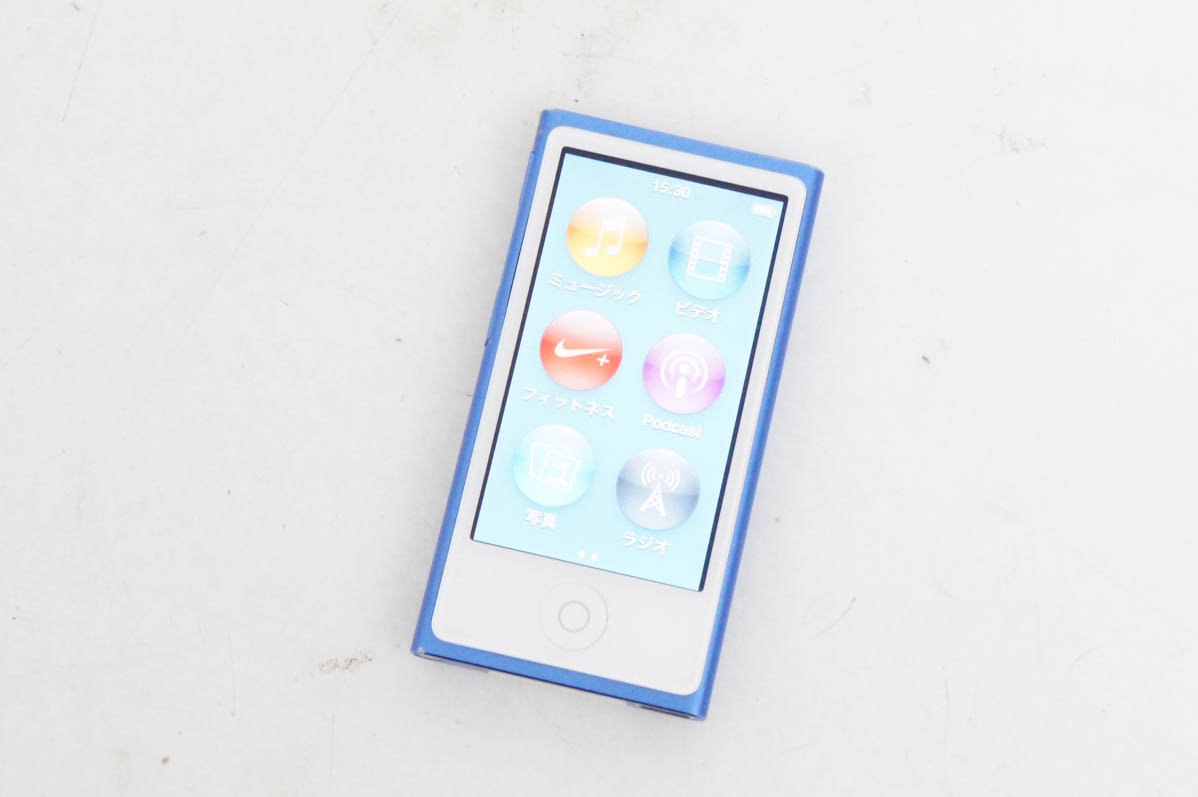 中古 Appleアップル 第7世代 iPod nano 16GB ブルー MKN02J : エス